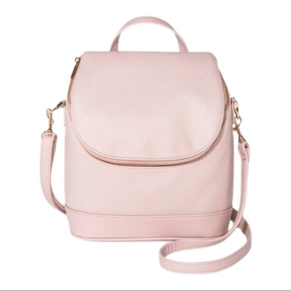 A New Day Women’s Light Pink Faux Leather Mini Backpack